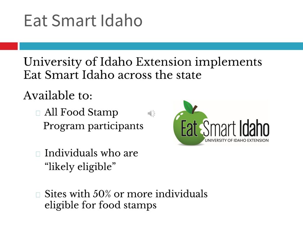 Nutrition Education and the Idaho Food Stamp Program ppt download